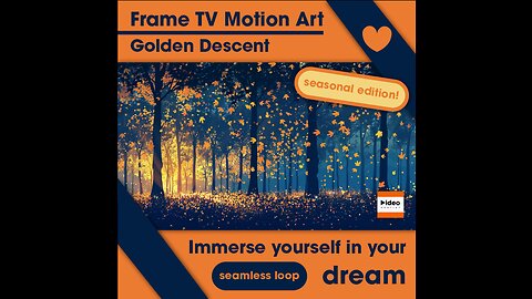 🍂Golden Descent • Frame TV Motion Art Home Equinox Autumn Festival Holiday Low Stim 4K Ambient Calm