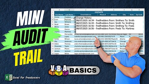 Create A Hidden Change Log In Excel With Just One Macro
