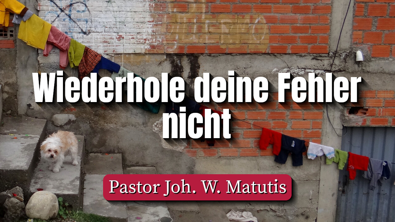 Wiederhole deine Fehler nicht