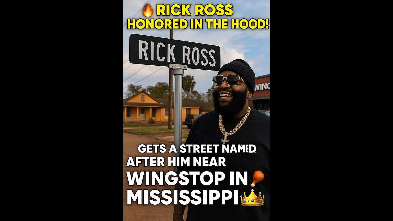 👑 Rick Ross Gets a Street Named After Him in Mississippi Trenches! 🛣️💯 Wingstop Flex!