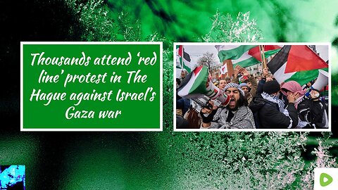Thousands attend ‘red line’ protest in The Hague against Israel’s Gaza war