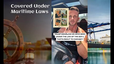 TRUMP SIGNALING WE HAVE BEEN UNDER MARITIME LAW ⚓ [LAW OF THE SEA] AND THAT IS ABOUT TO CHANGE❗