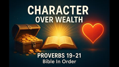 6/9/25 - Proverbs 19-21 - Character Over Wealth