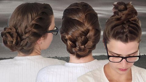 Three Easy Braided Buns | 5 - Minute Updo Hairstyles!