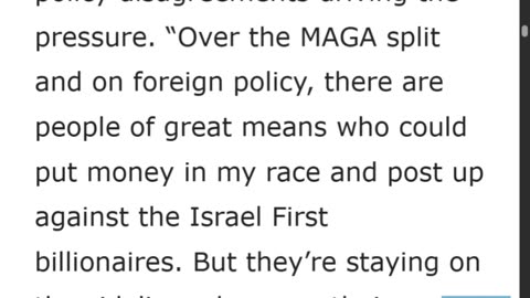 Rep. Massie Says Trump Administration is Targeting His Political Donors