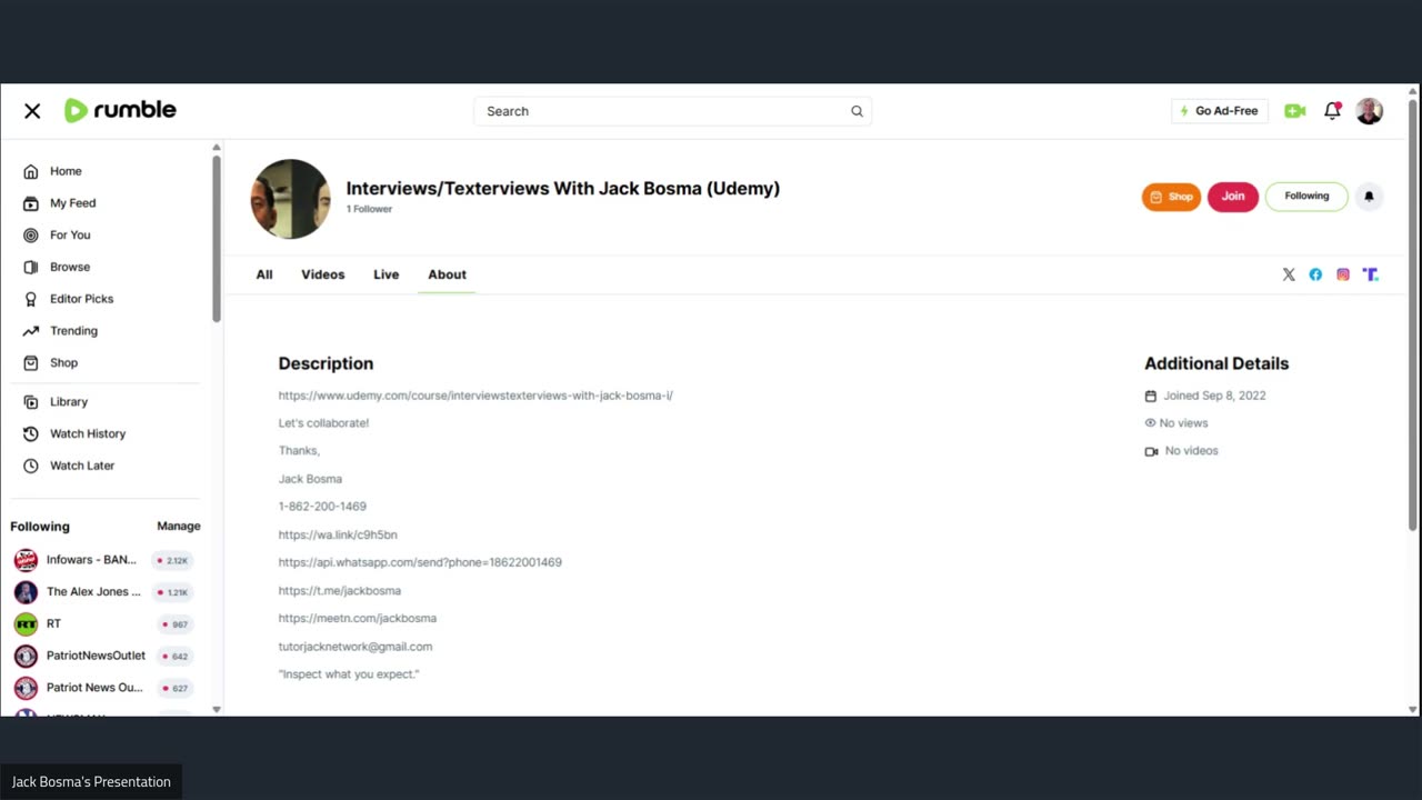 Interviews/Texterviews With Jack Bosma (Udemy)