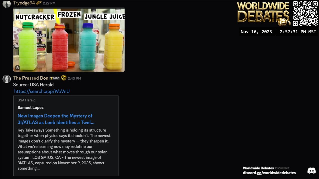 0171 WIDESTREAM - Worldwide Debates - YouTube/Twitch/Rumble