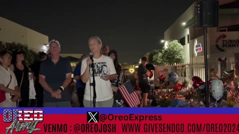 Large Crowd Outside Turning Point USA Headquarters - Vigil - Charlie Kirk