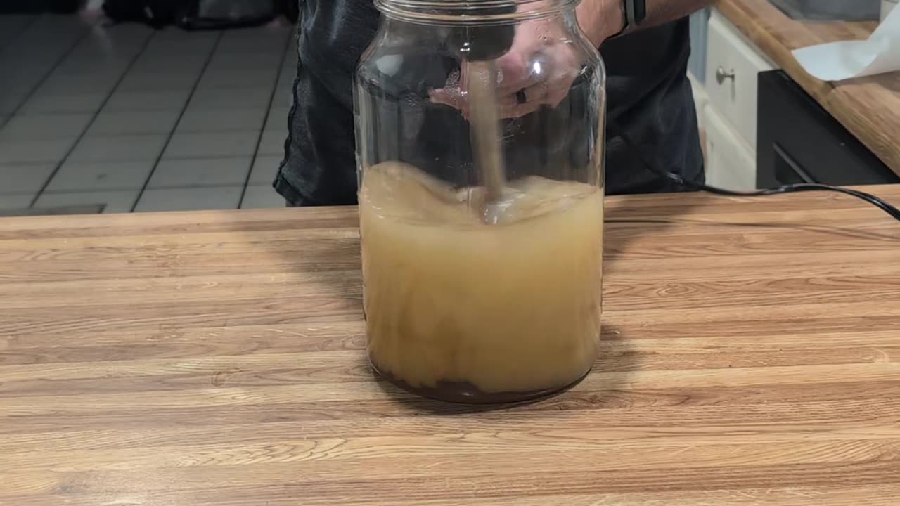 It’s alive… the Candy Corn Mead experiment has begun.