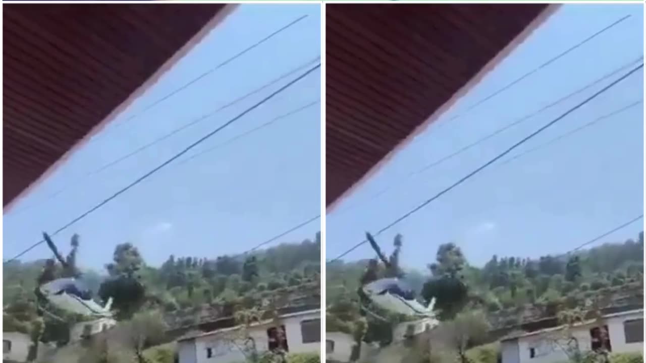 Helicopter Crashes on Road After Takeoff in Rudraprayag, Caught on Video