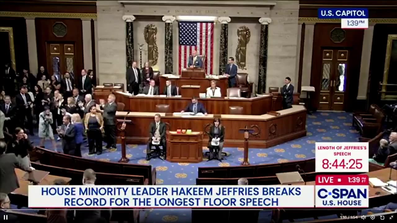 Hakeem Jeffries kết thúc cuộc tranh luận kéo dài 8H 44 PHÚT 😂😁🤣