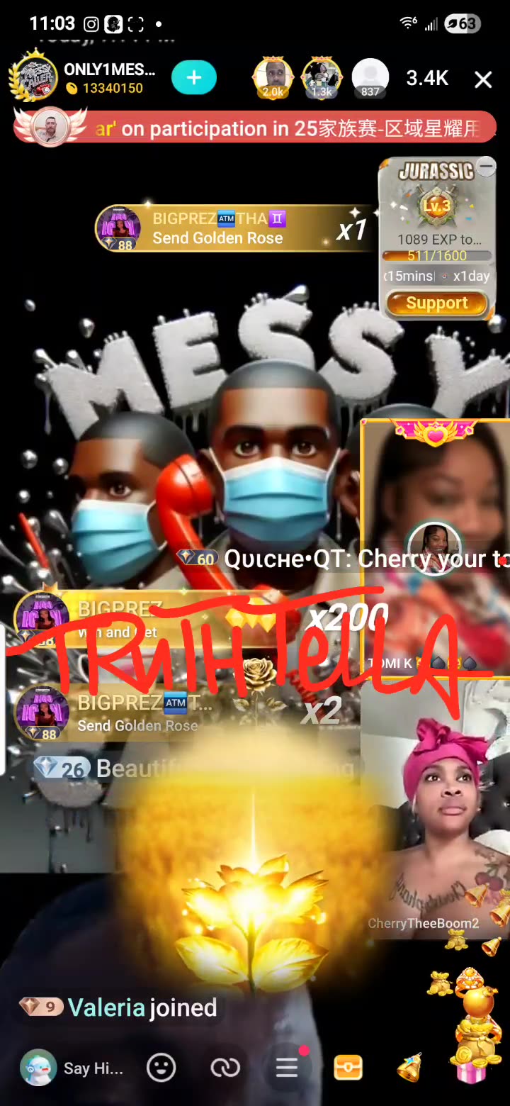 MESSY CALLER MORNING MESS WITH CHERRY THEE BOOM THEN BANGOUT WITH QUEEN TOMIKAY VS. PEDO-FLOP TRINA B