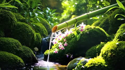 1 Hour Relaxing Water Sounds & Soft Piano Music for Sleep, Study, Meditation and Stress Relief