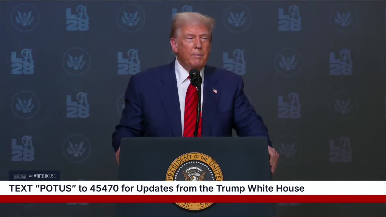 President Trump signs an executive order creating the 2028 Olympics Task Force