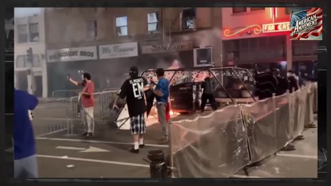 The Democrat Peaceful protest shooting mortar rounds at law enforcement