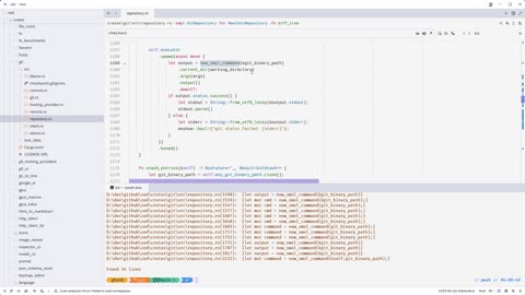 Git implementation inside Zed editor