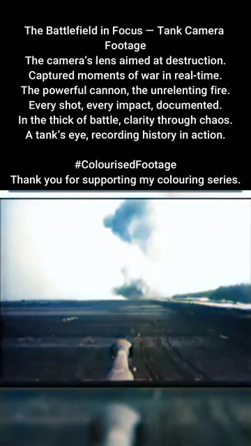 The Battlefield in Focus Gun Camera on Tank #ColourisedHistory