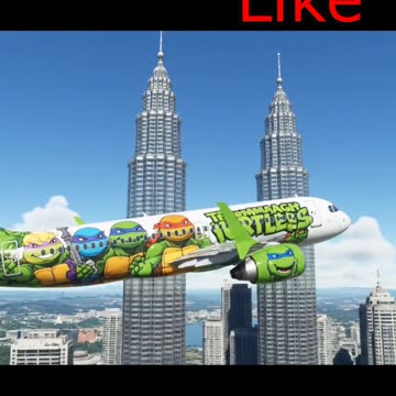 Just Saw TMNT #A320 #Flying in Malaysia #Aviation #AeroArduino