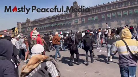 Mexico is devolving into revolution as citizens riot and attack the state palace