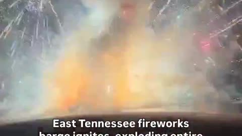 Fireworks Barge Fire