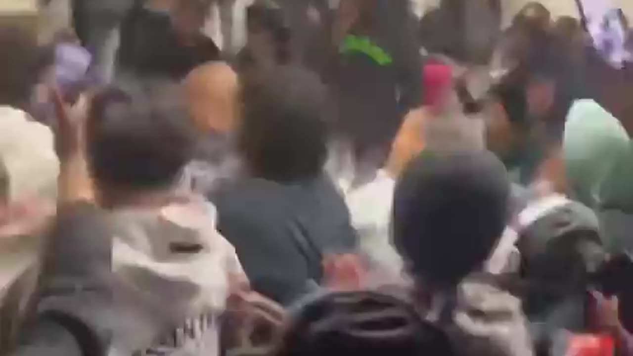 Security officer has had enough of this woman...