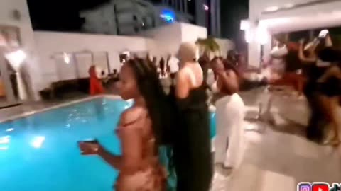 Beautiful Mom & Daughters Enjoy Night life