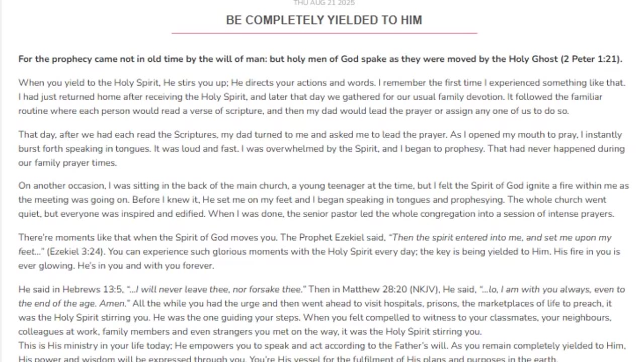 Rhapsody of realities August 21, 2025