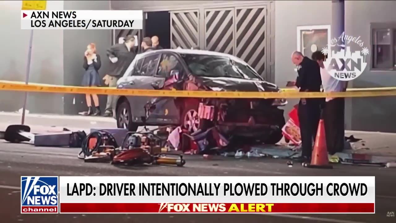 Driver intentionally plowed through crowd outside nightclub, LAPD says