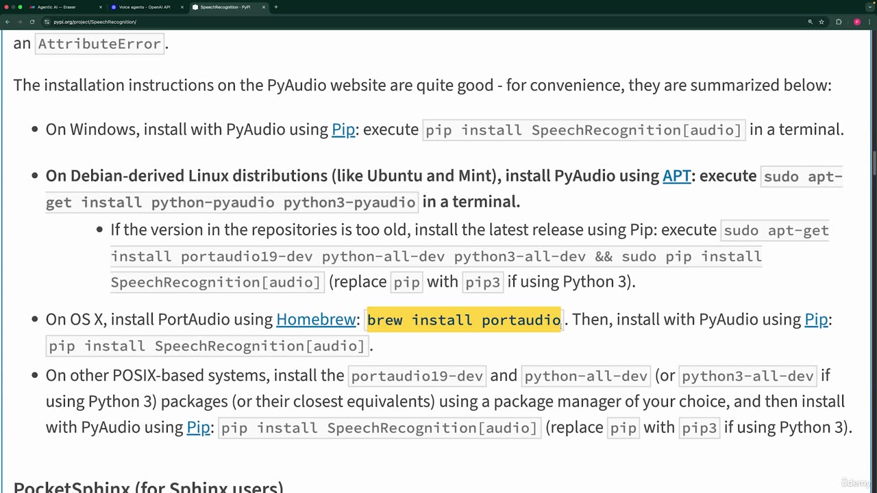 28.6 -Setting Up STT for Chained Conversational Agent
