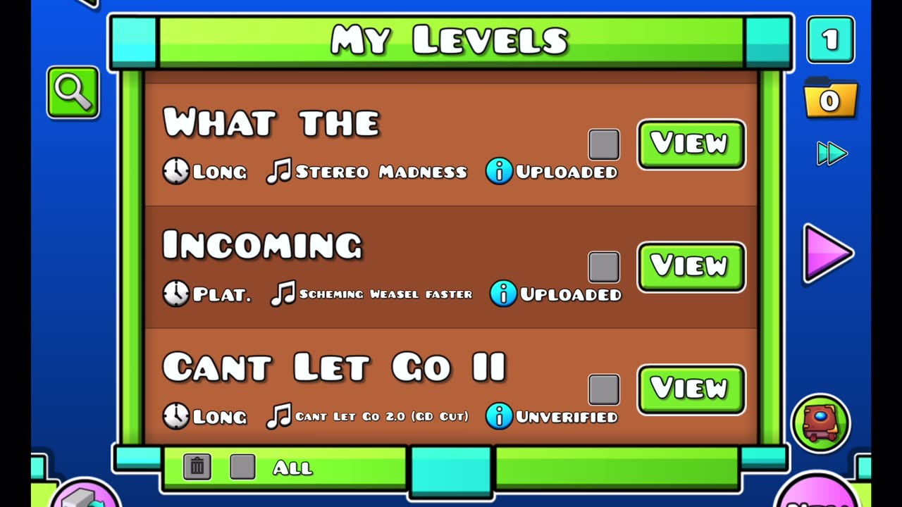 My Levels + Sneak Peaks