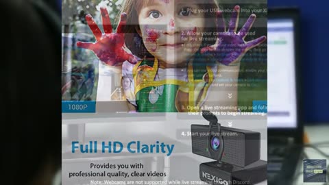 NexiGo N60 1080P Webcam with Microphone, Adjustable FOV, Zoom, Software Control