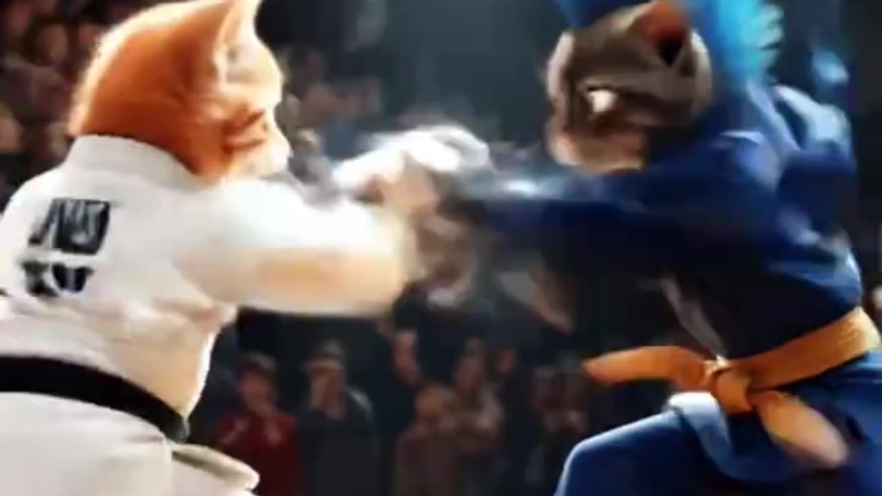 Best cat kungfu style in chinese style flight