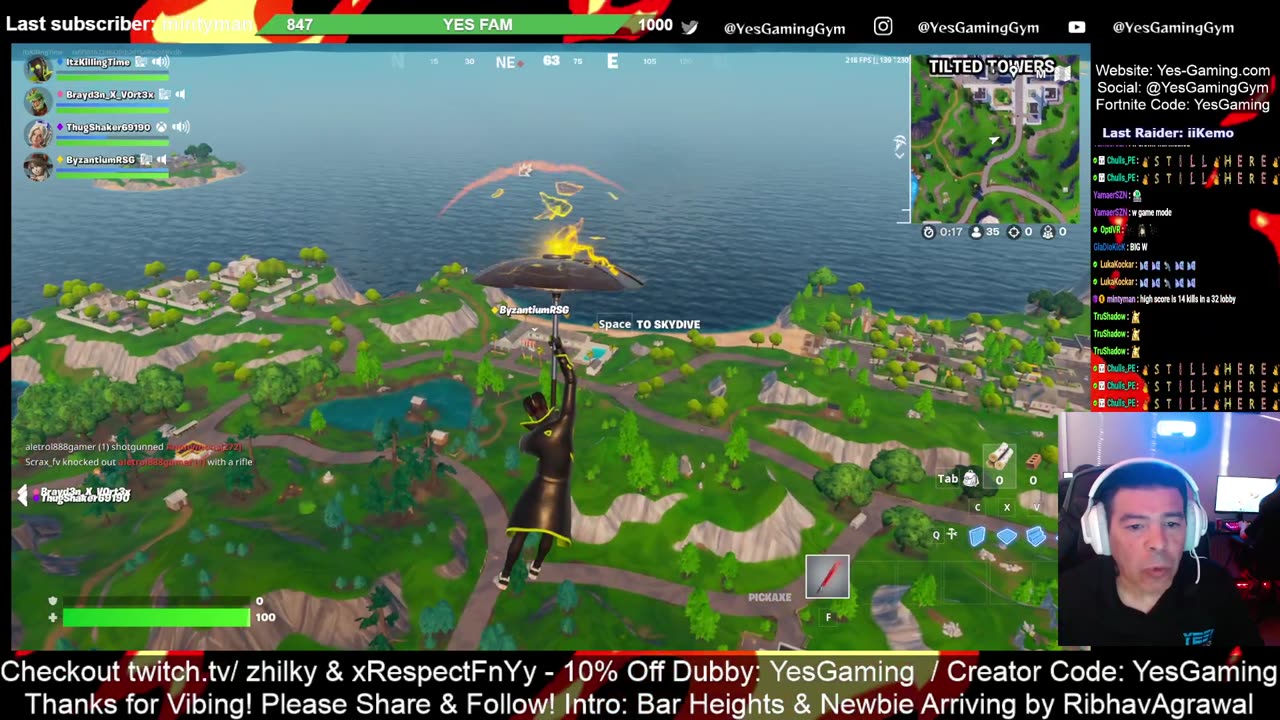 Bangers on Fortnite Daily Show with Host DjS Oh YES! Gaming in Fishers