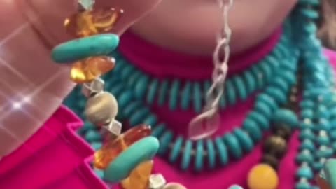 Natural original Turquoise Meets yellow Rutilated Quartz: Double Energy Boost!