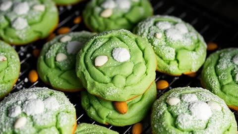 Matcha Almond Cookies – FlavorVille Viral Treat