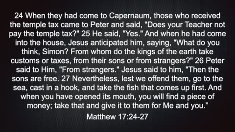 Matthew 17:24-27 PODCAST