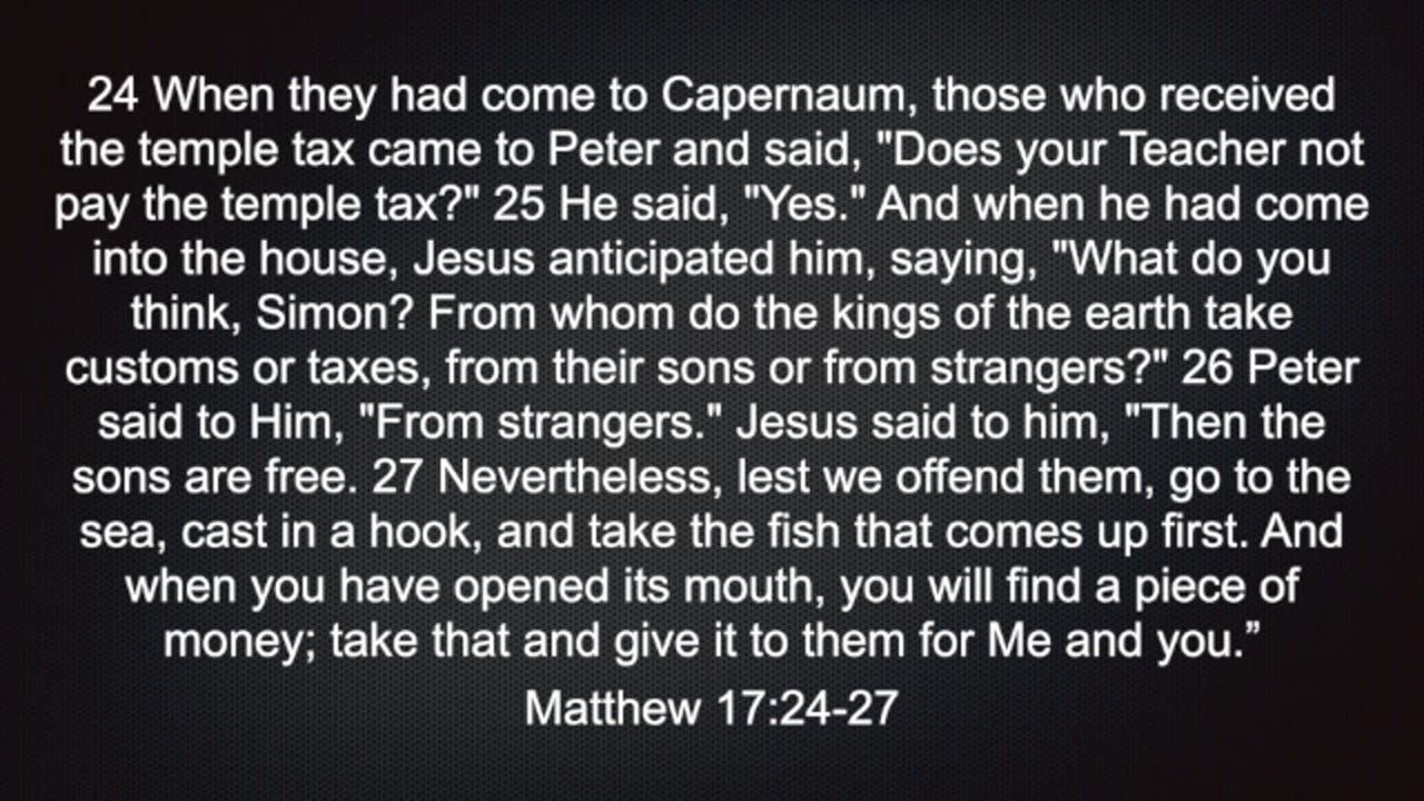 Matthew 17:24-27 PODCAST