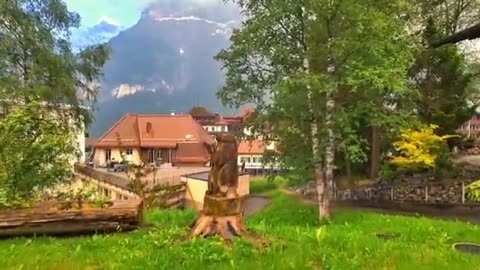 Rainy Atmosphere in a Mountain Village