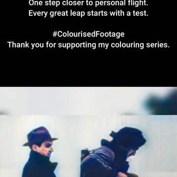 Rising Ambitions Engineers Test Experimental Jetpack #ColourisedHistory