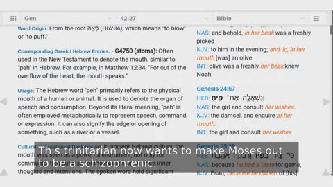 Trinitarian Trying To Treat Moses As If He Is A Schizophrenic