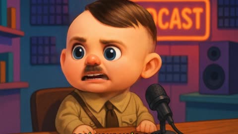 Baby Hitler Making His Speech to his Voters