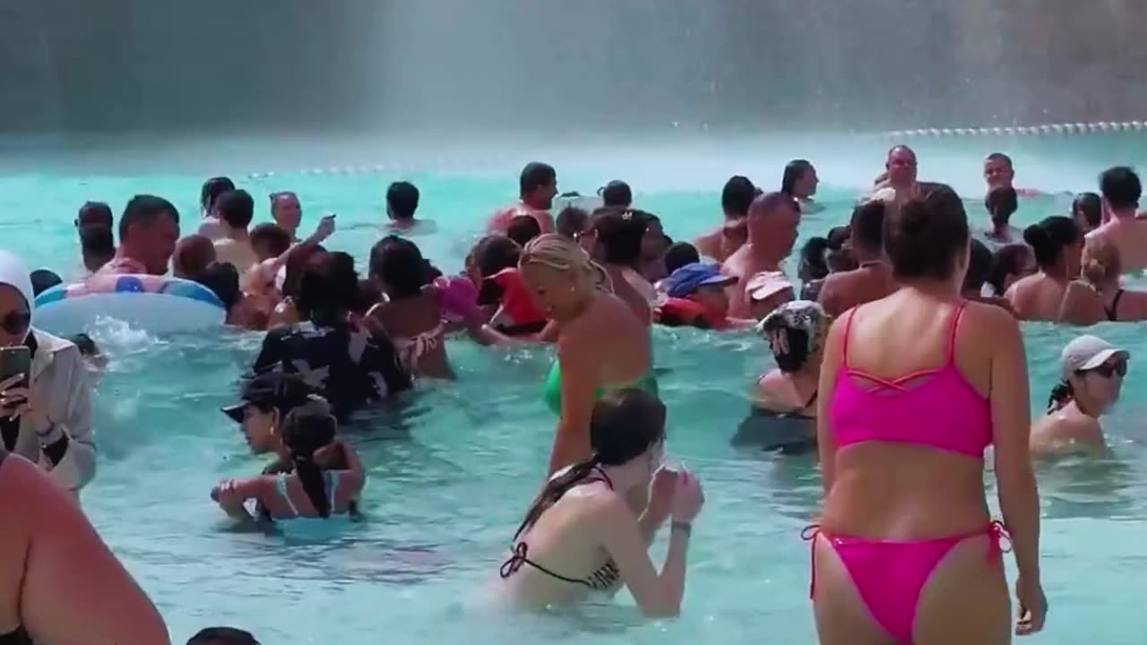 🌞Hot Day Water Park Swimming Pool And Water Slide Fun Day #waterpark #waterslide