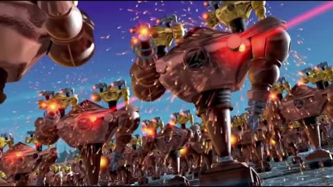 Toy Story 2 Zurgbots Being Hit by Lazers