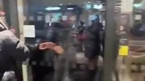 MEANWHILE THE LATEST FROM SPAIN AFRIKAN NIGGER INVADERS ATTACK SOME FOOD JOINT