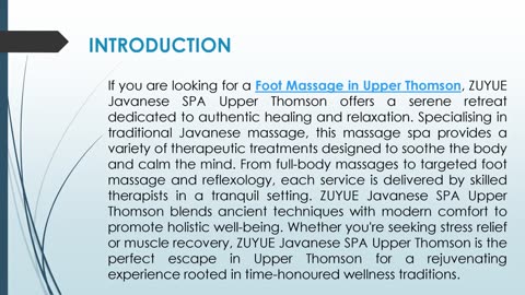 If you are looking for Foot Massage in Upper Thomson