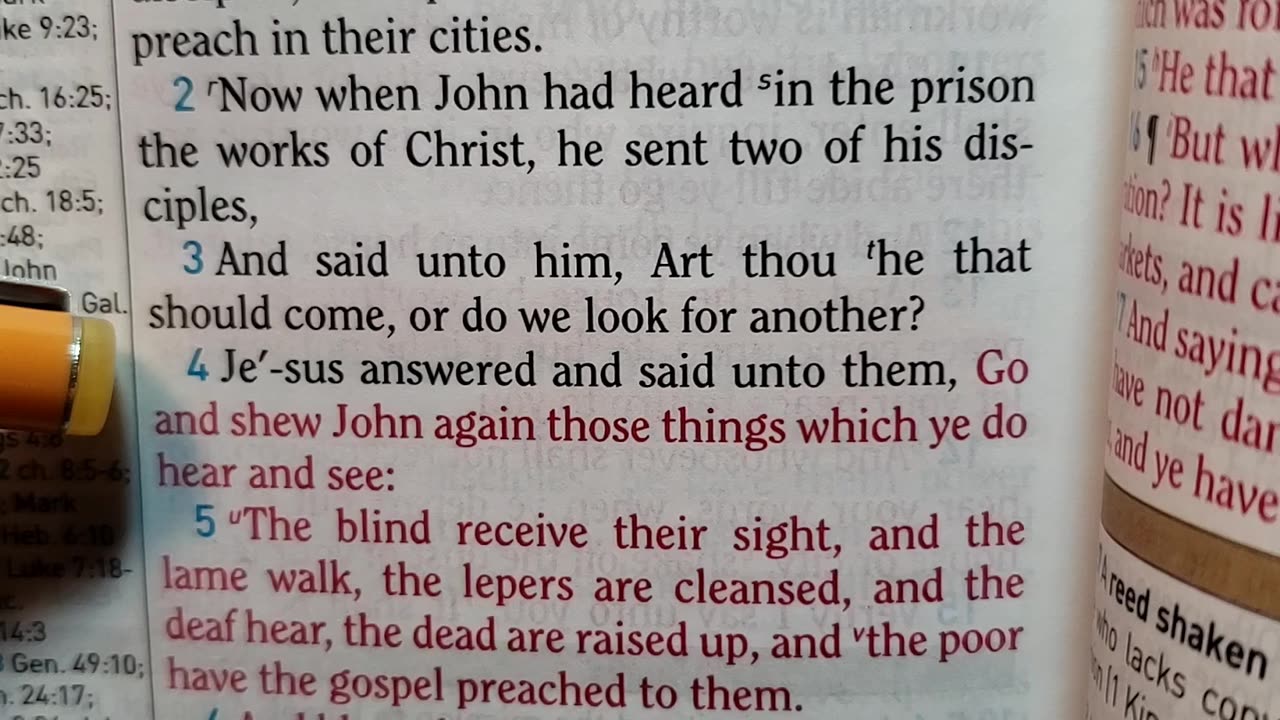 The blind receive their sight, and the lame walk, the lepers are cleansed, and the deaf hear..