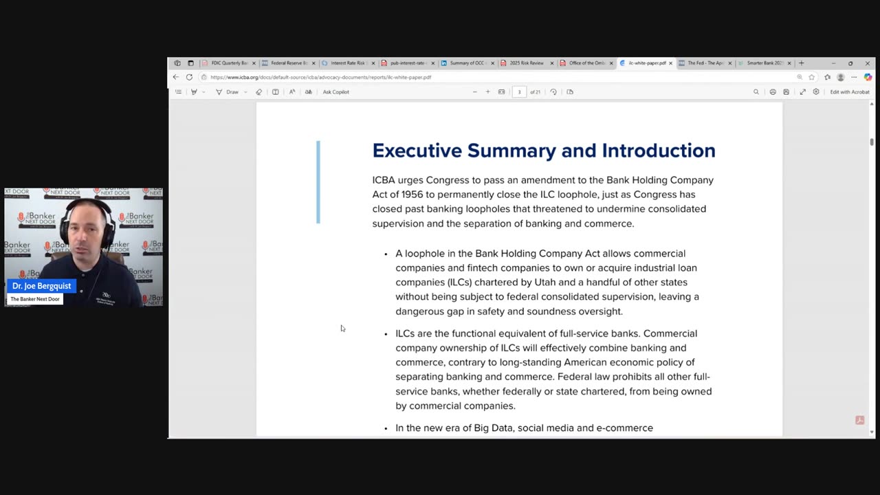 Episode 397: Review of ICBA white paper on Industrial Loan Companies