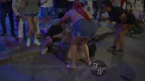 Fight Breaks Out on 6th Street in Austin, TX – April 20, 2025