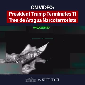 U.S. Military Forces conducted a strike against Tren de Aragua Narcoterrorists.