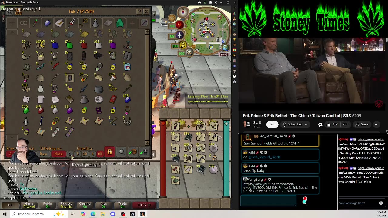 Burg's Lounge.. Scape N' Chill #Live #Cannabis #420 #Hangout #OSRS
